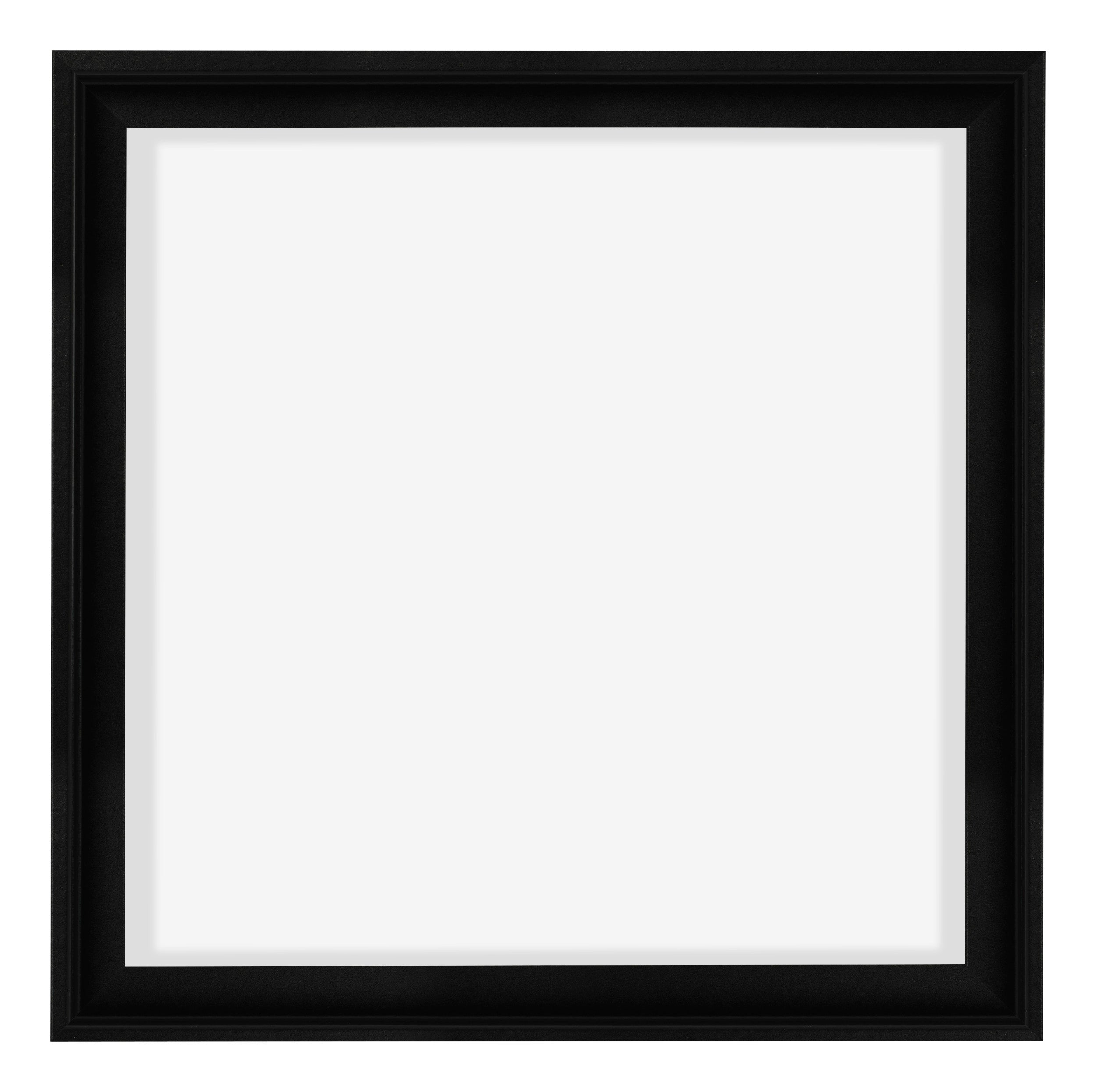Lyon MDF Canvas Floater Frame 1 1 Black Matte Front | Yourdecoration.com