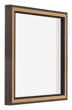 Lyon MDF Canvas Floater Frame 1 1 Oak Dark Back Oblique | Yourdecoration.com