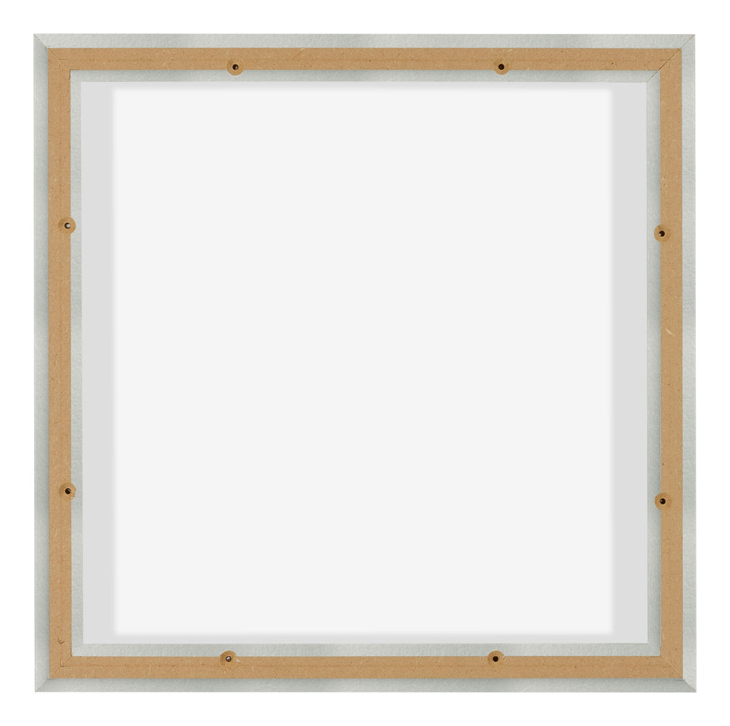 Lyon MDF Canvas Floater Frame 1 1 Silver Matte Back | Yourdecoration.com