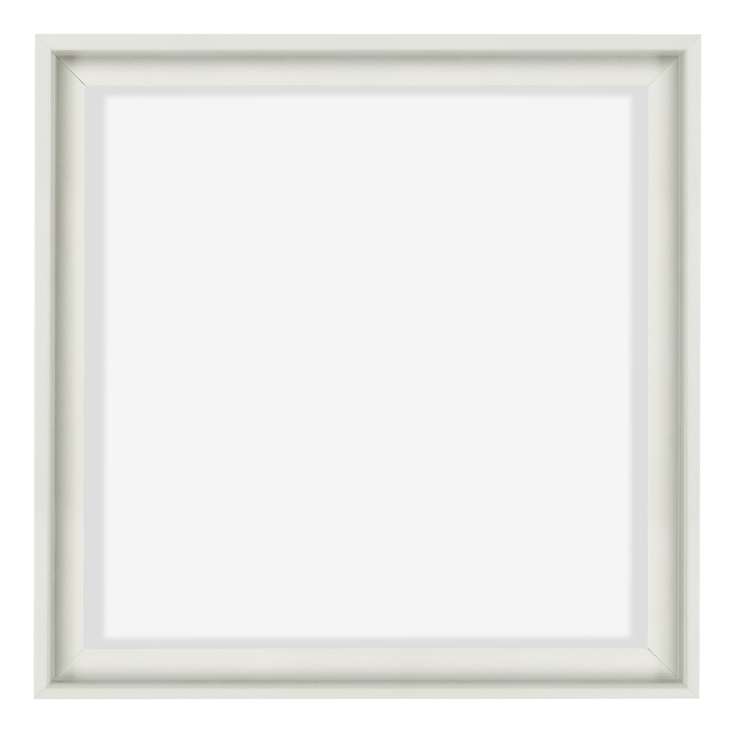 Lyon MDF Canvas Floater Frame 1 1 White Matte Front | Yourdecoration.com