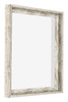Lyon MDF Canvas Floater Frame 1 1 White Vintage Front Oblique | Yourdecoration.com