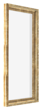 Lyon MDF Canvas Floater Frame 1 2 Gold Antique Front Oblique | Yourdecoration.com