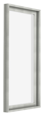 Lyon MDF Canvas Floater Frame 1 2 Silver Matte Front Oblique | Yourdecoration.com