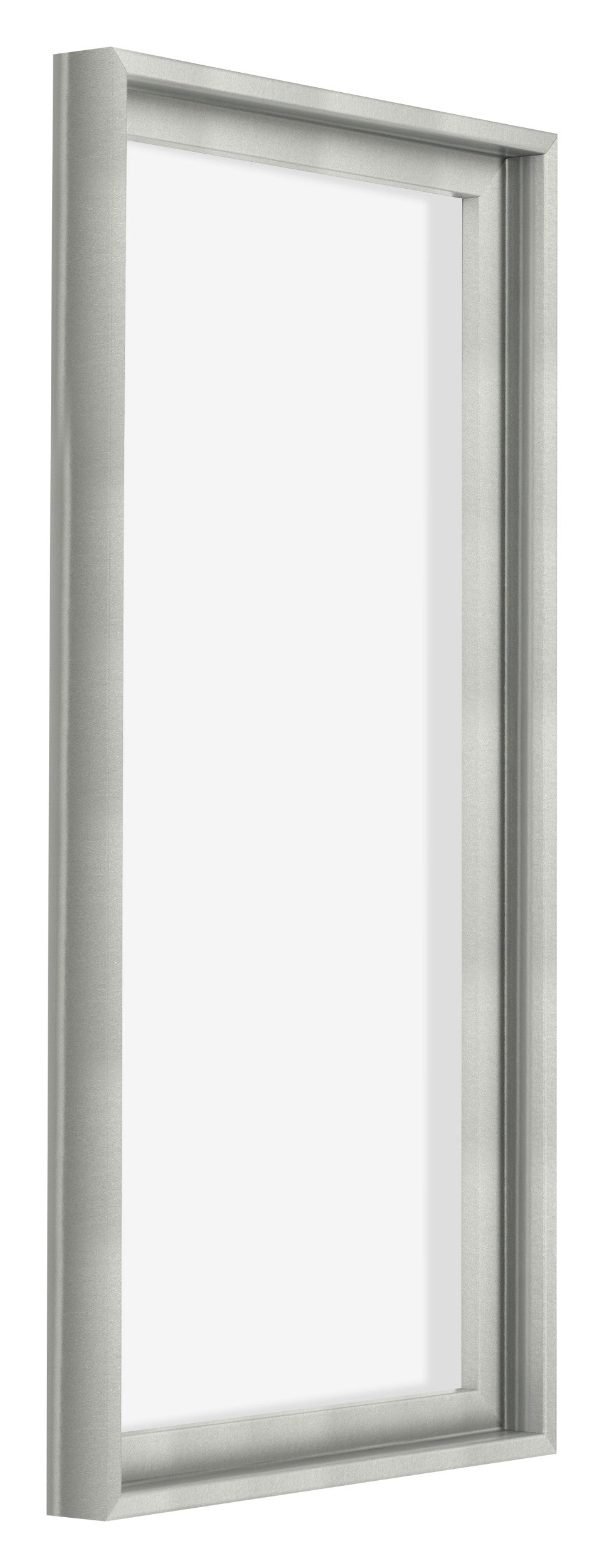 Lyon MDF Canvas Floater Frame 1 2 Silver Matte Front Oblique | Yourdecoration.com