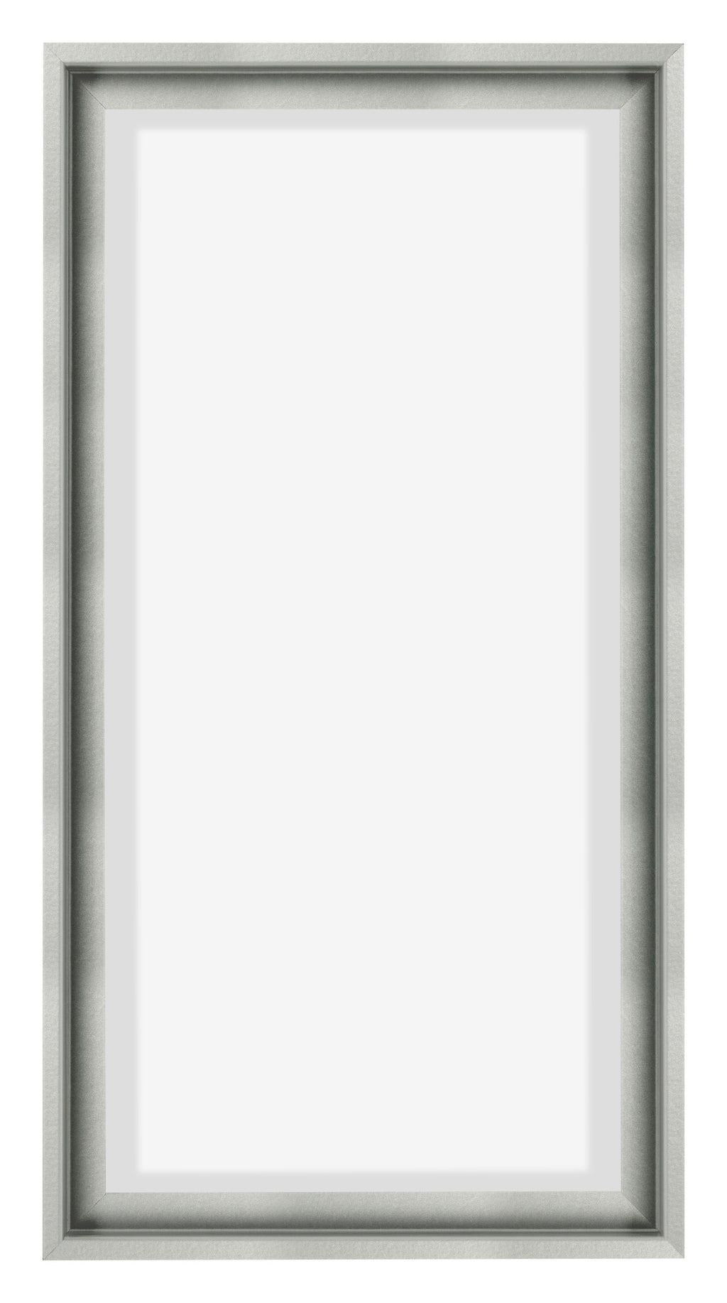 Lyon MDF Canvas Floater Frame 1 2 Silver Matte Front | Yourdecoration.com