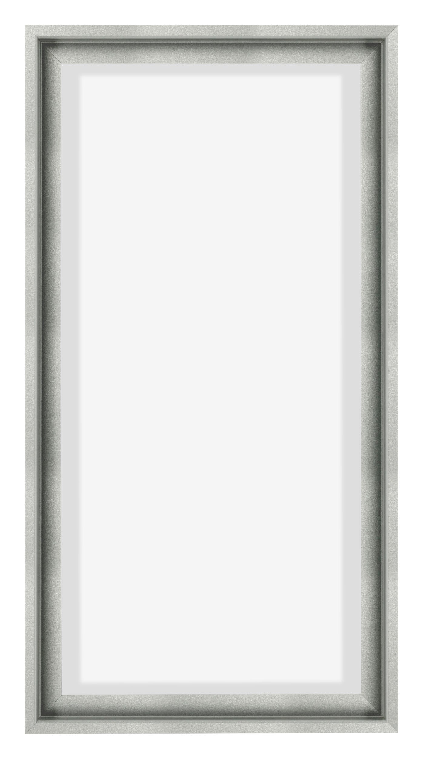 Lyon MDF Canvas Floater Frame 1 2 Silver Matte Front | Yourdecoration.com