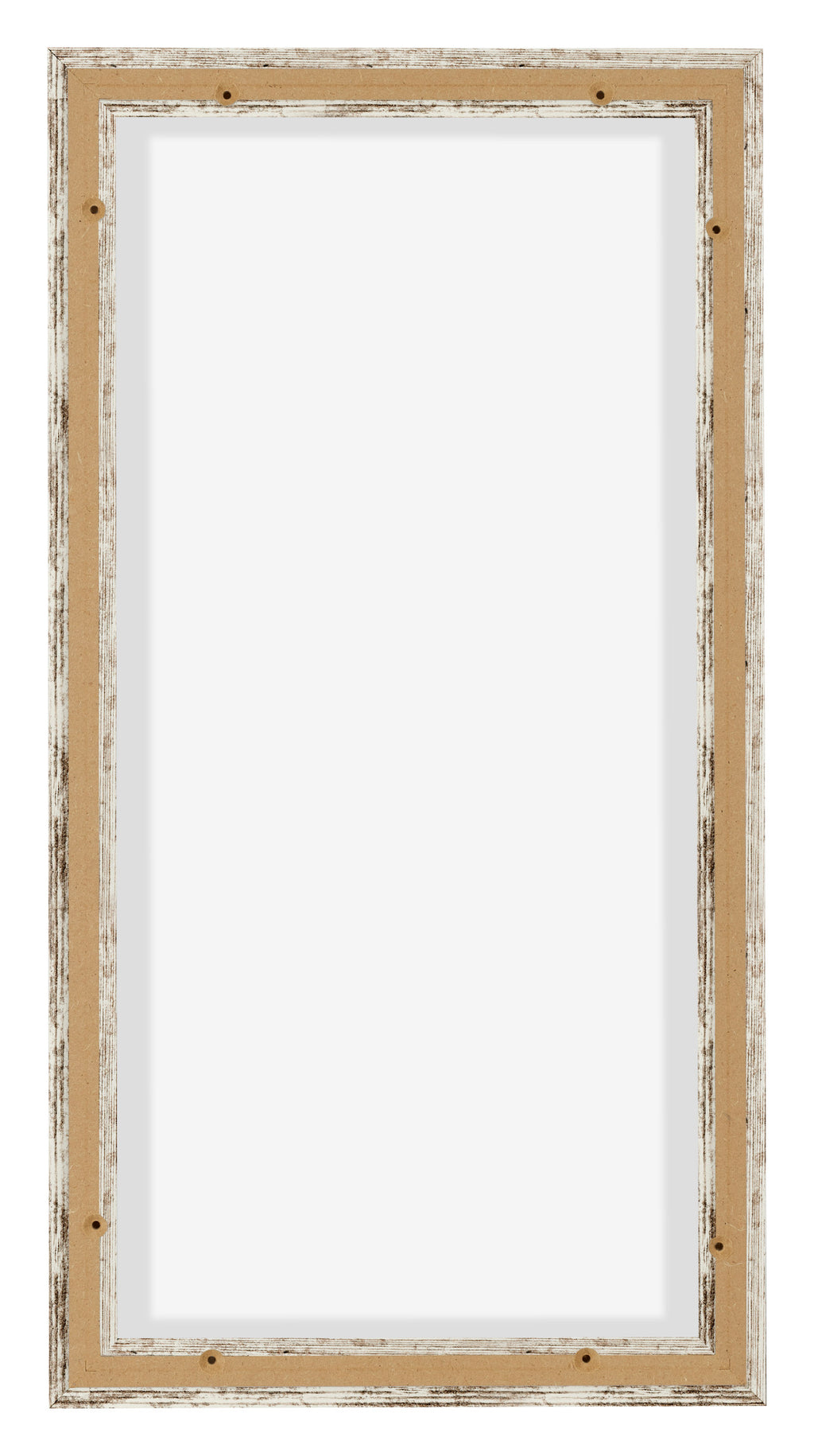 Lyon MDF Canvas Floater Frame 1 2 White Vintage Back | Yourdecoration.com