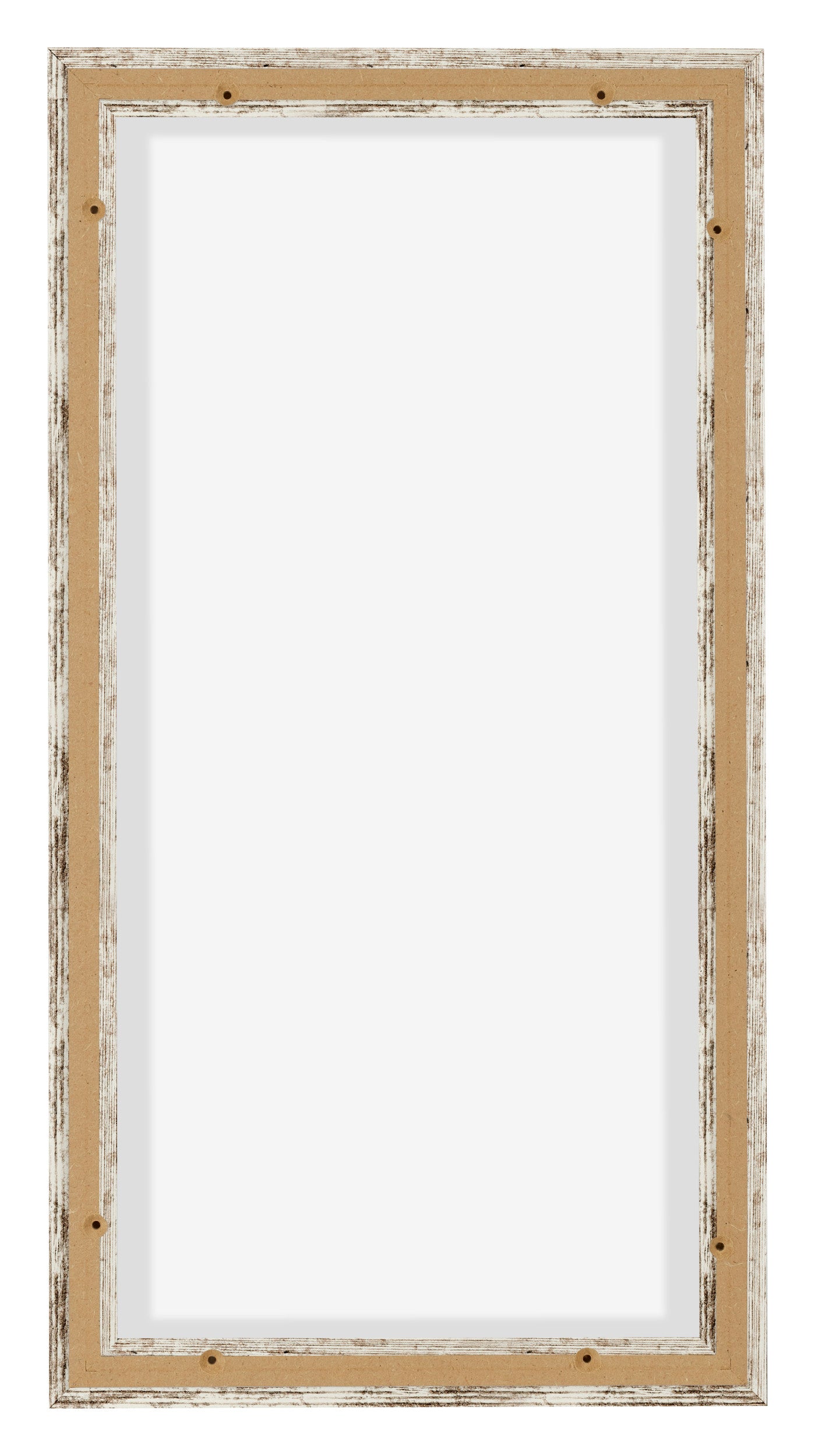 Lyon MDF Canvas Floater Frame 1 2 White Vintage Back | Yourdecoration.com