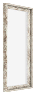 Lyon MDF Canvas Floater Frame 1 2 White Vintage Front Oblique | Yourdecoration.com