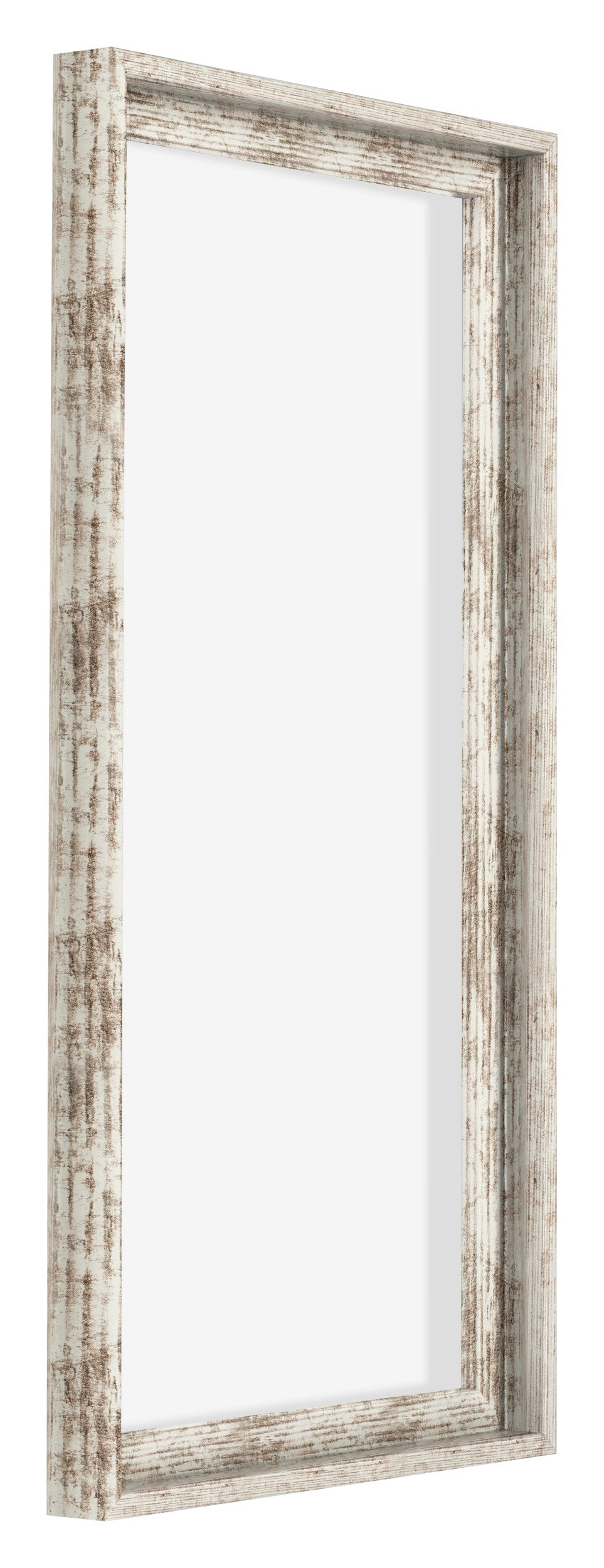 Lyon MDF Canvas Floater Frame 1 2 White Vintage Front Oblique | Yourdecoration.com