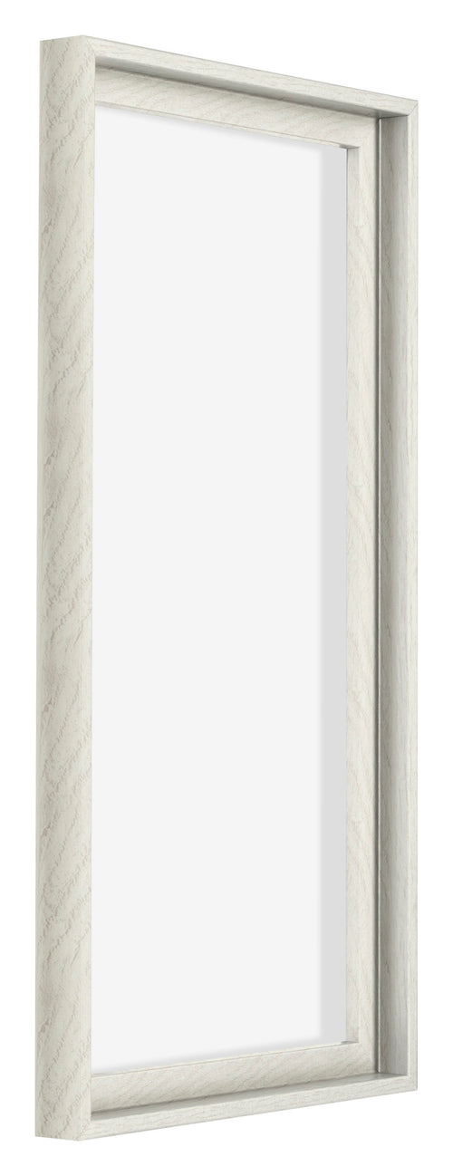 Lyon MDF Canvas Floater Frame 1 2 White Wash Front Oblique | Yourdecoration.com
