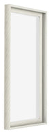 Lyon MDF Canvas Floater Frame 1 2 White Wash Front Oblique | Yourdecoration.com