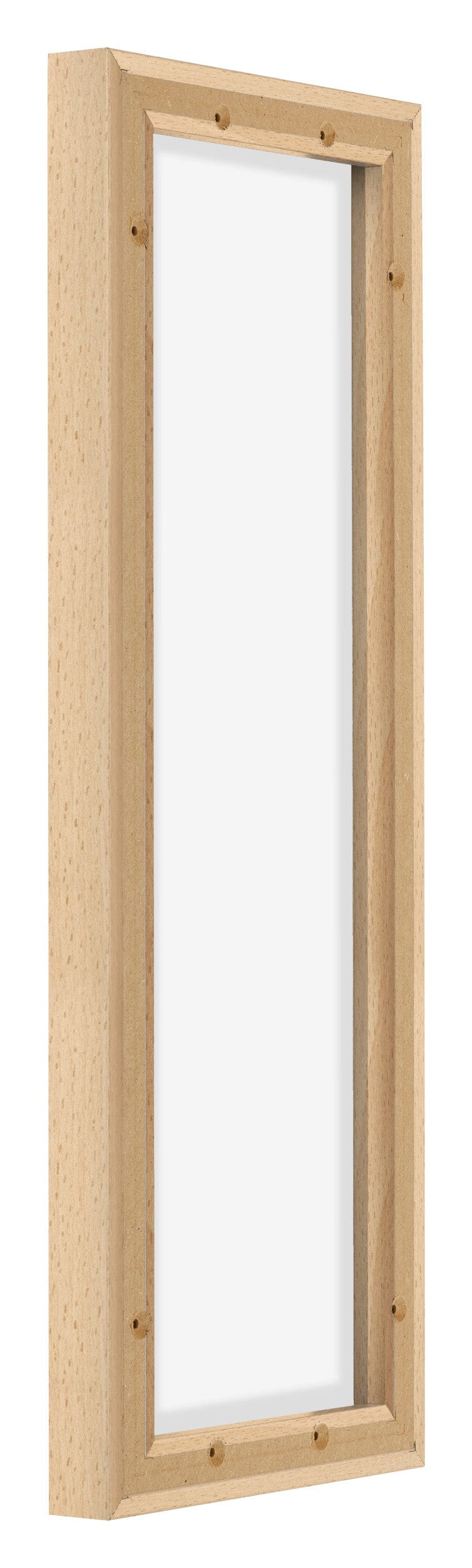 Lyon MDF Canvas Floater Frame 1 3 Beech Back Oblique | Yourdecoration.com