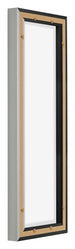 Lyon MDF Canvas Floater Frame 1 3 Black Matte Back Oblique | Yourdecoration.com