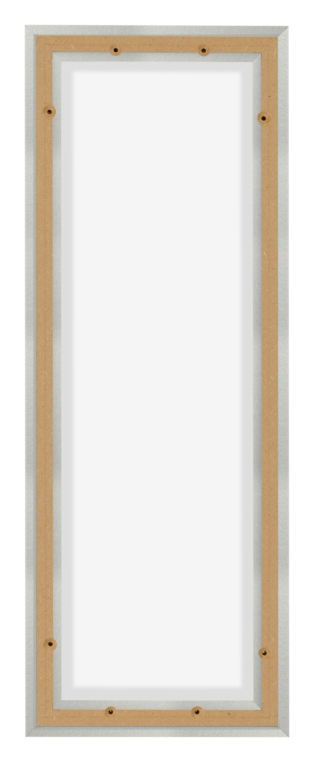 Lyon MDF Canvas Floater Frame 1 3 Silver Matte Back | Yourdecoration.com