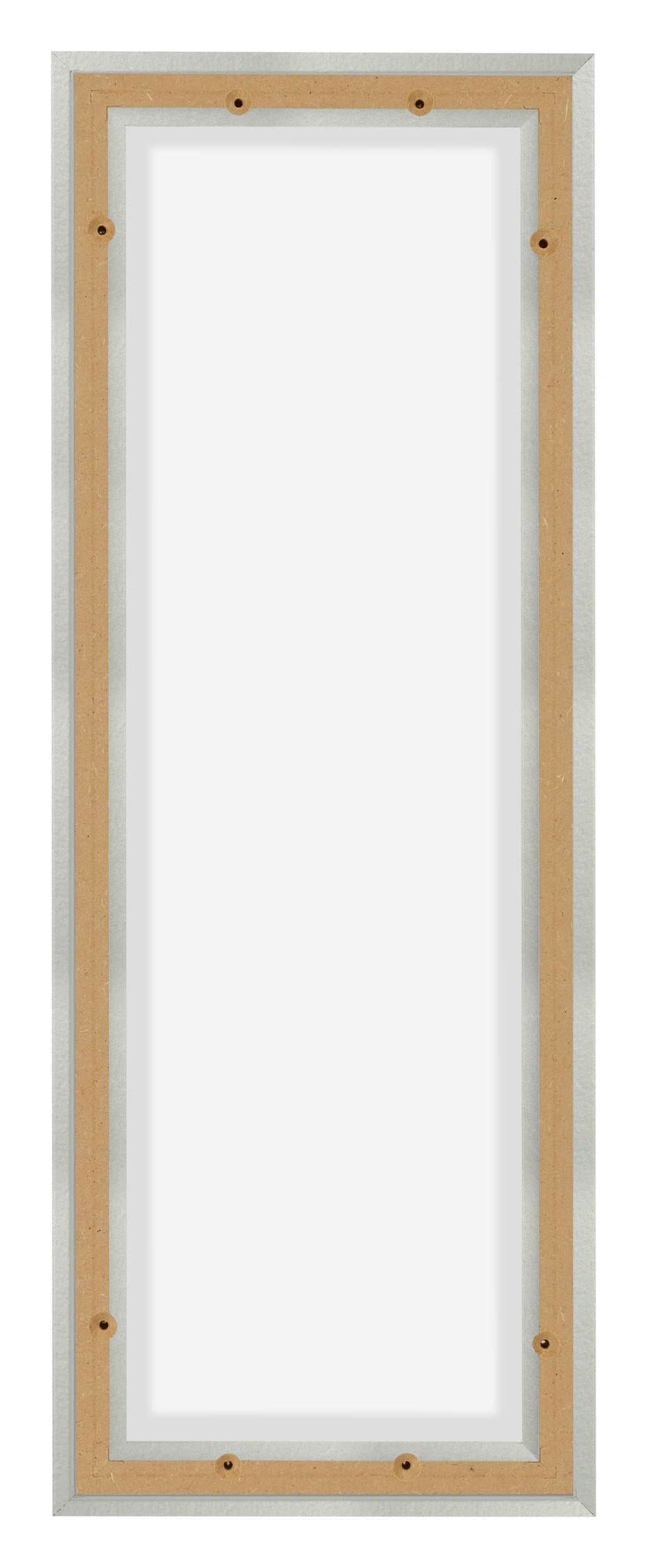 Lyon MDF Canvas Floater Frame 1 3 Silver Matte Back | Yourdecoration.com