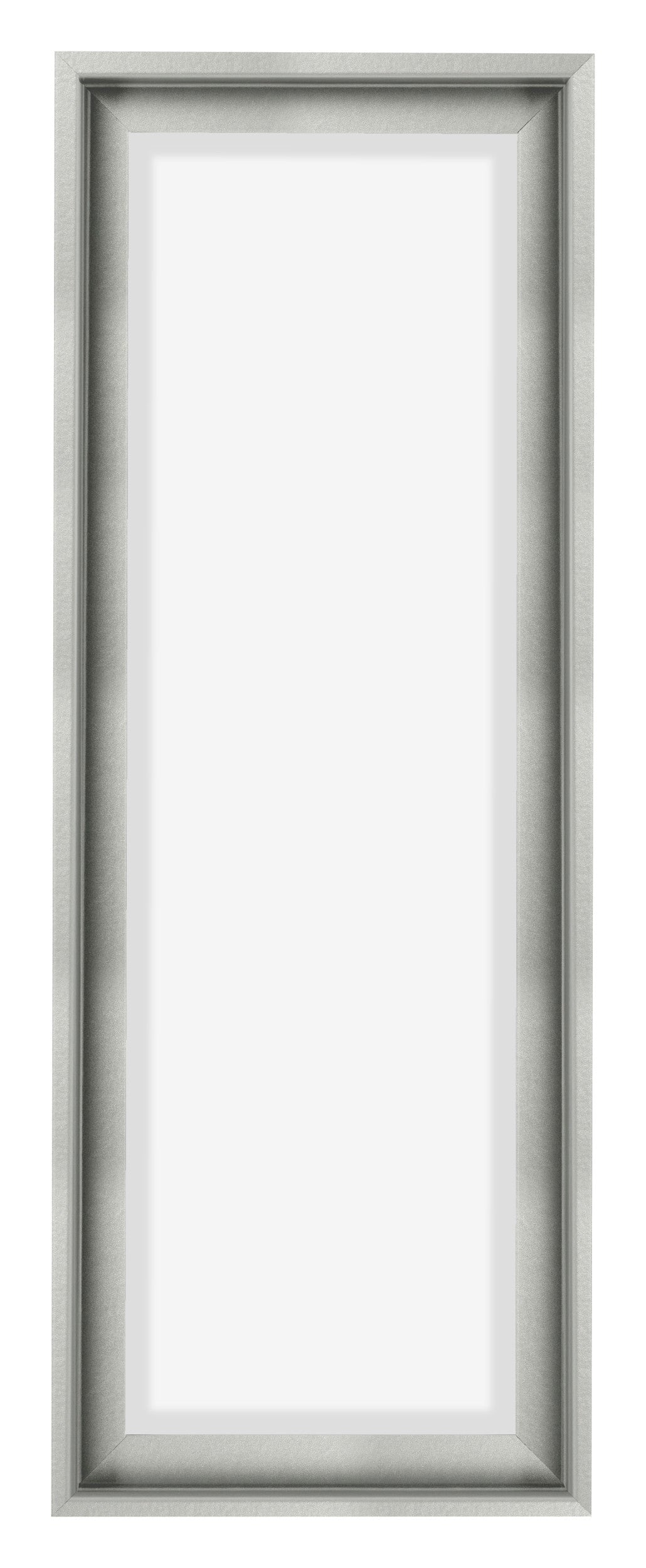 Lyon MDF Canvas Floater Frame 1 3 Silver Matte Front | Yourdecoration.com