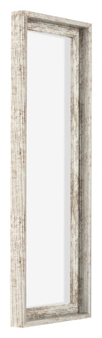 Lyon MDF Canvas Floater Frame 1 3 White Vintage Front Oblique | Yourdecoration.com