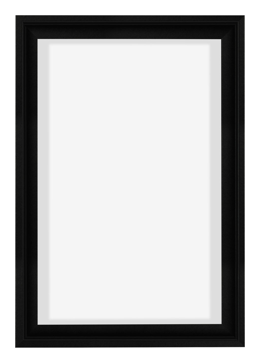 Lyon MDF Canvas Floater Frame 2 3 Black Matte Front | Yourdecoration.com