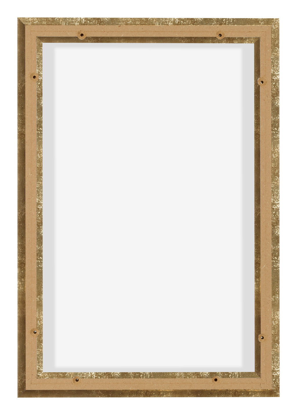 Lyon MDF Canvas Floater Frame 2 3 Gold Antique Back | Yourdecoration.com