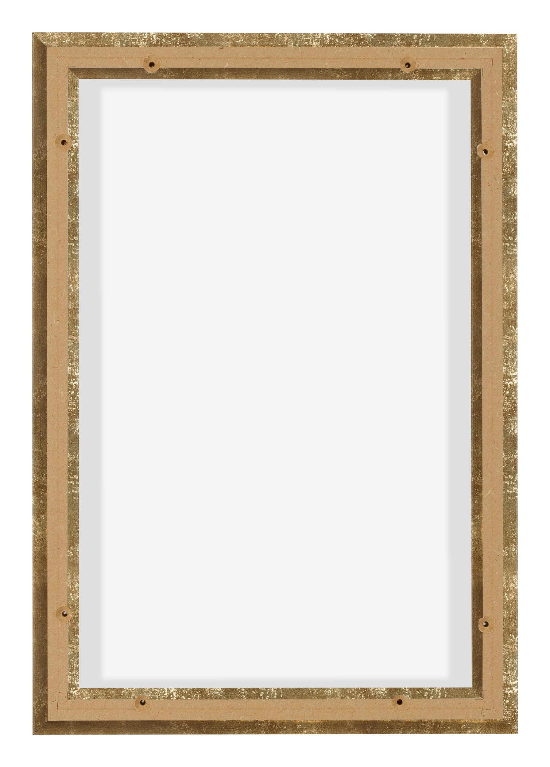 Lyon MDF Canvas Floater Frame 2 3 Gold Antique Back | Yourdecoration.com