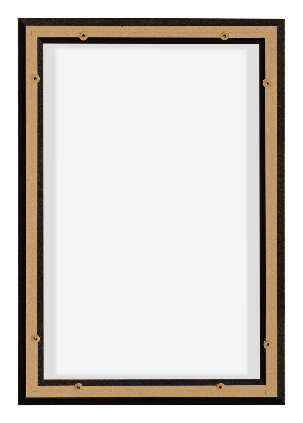 Lyon MDF Canvas Floater Frame 2 3 Oak Dark Back | Yourdecoration.com
