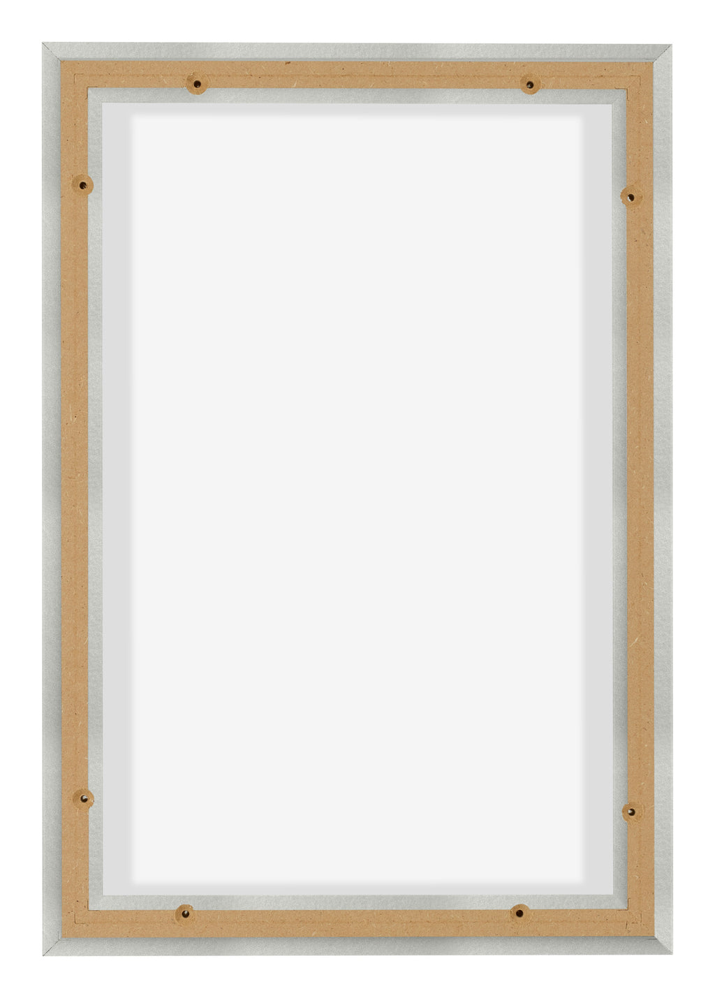 Lyon MDF Canvas Floater Frame 2 3 Silver Matte Back | Yourdecoration.com
