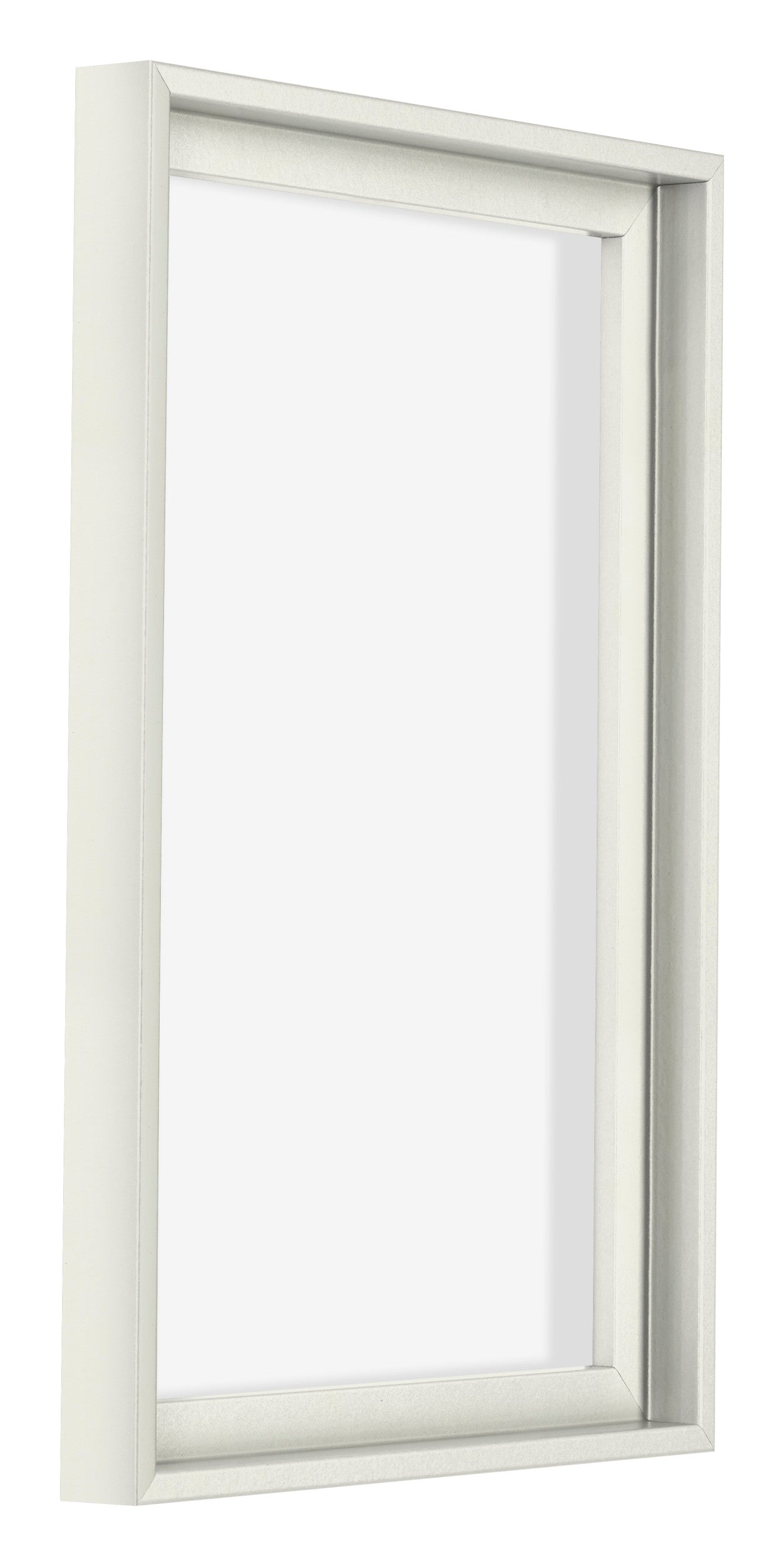 Lyon MDF Canvas Floater Frame 2 3 White Matte Front Oblique | Yourdecoration.com
