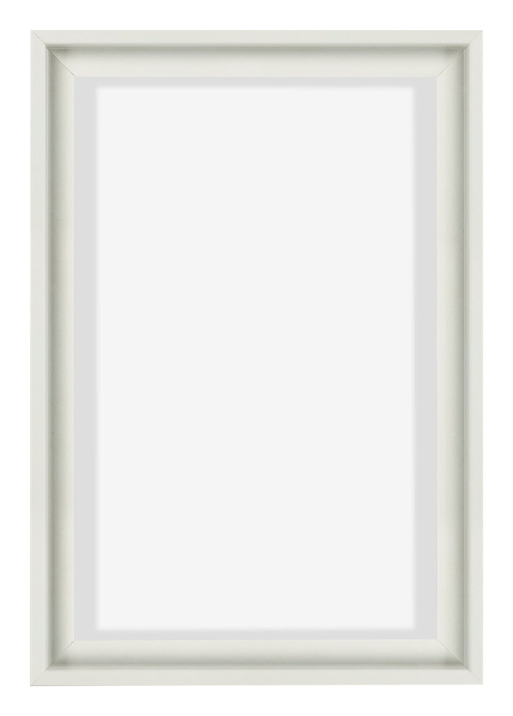 Lyon MDF Canvas Floater Frame 2 3 White Matte Front | Yourdecoration.com