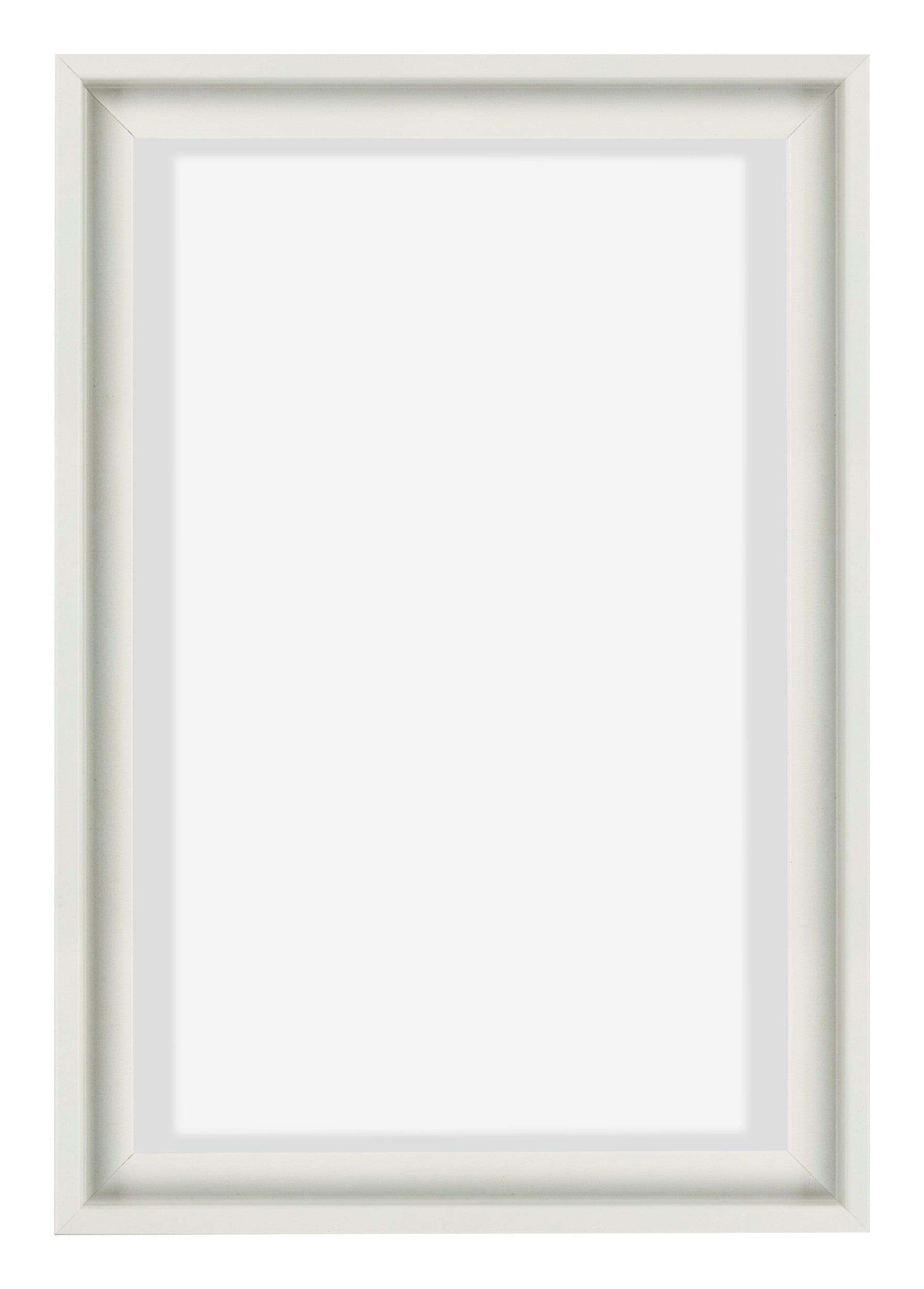 Lyon MDF Canvas Floater Frame 2 3 White Matte Front | Yourdecoration.com