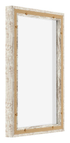 Lyon MDF Canvas Floater Frame 2 3 White Vintage Back Oblique | Yourdecoration.com