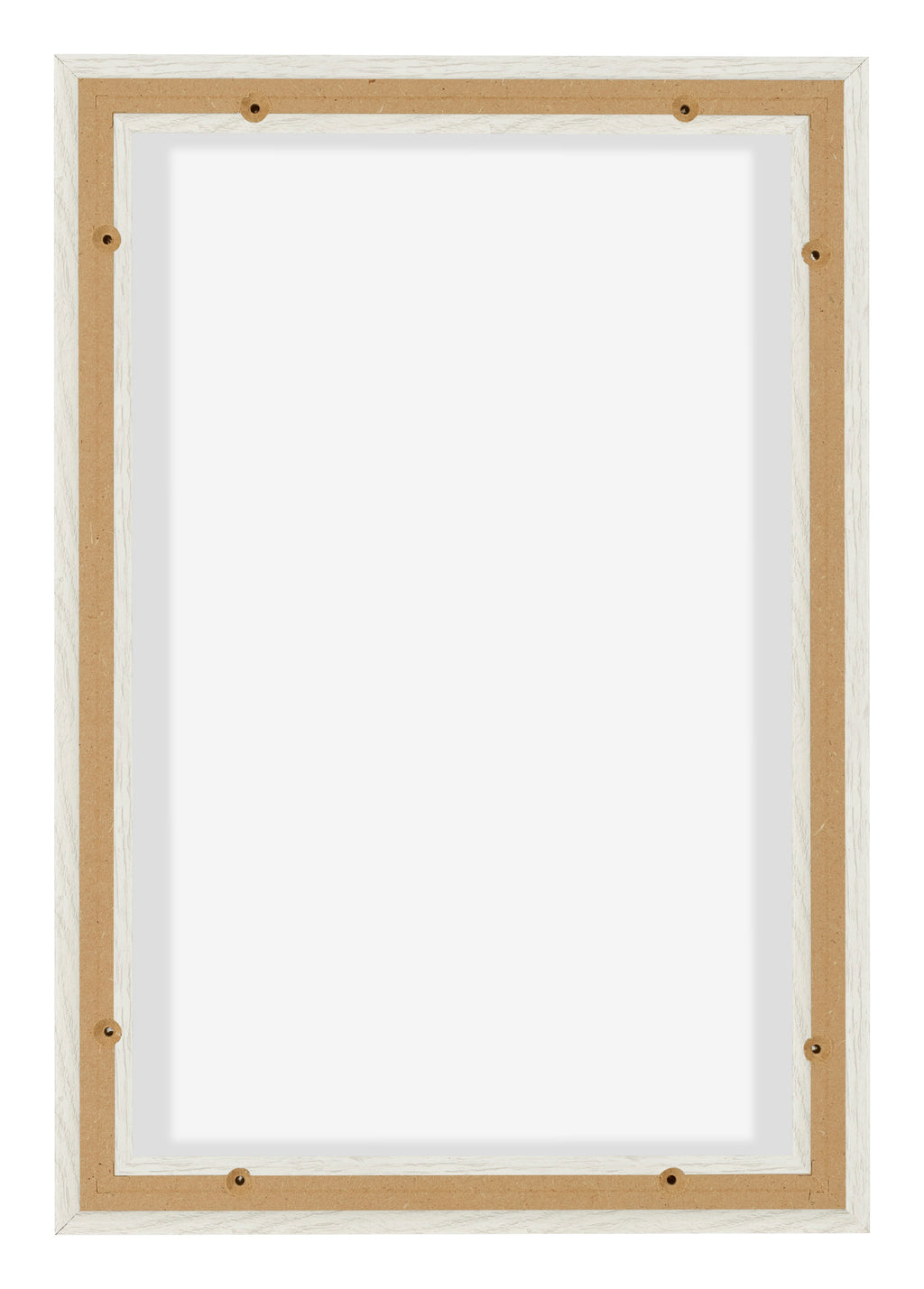 Lyon MDF Canvas Floater Frame 2 3 White Wash Back | Yourdecoration.com
