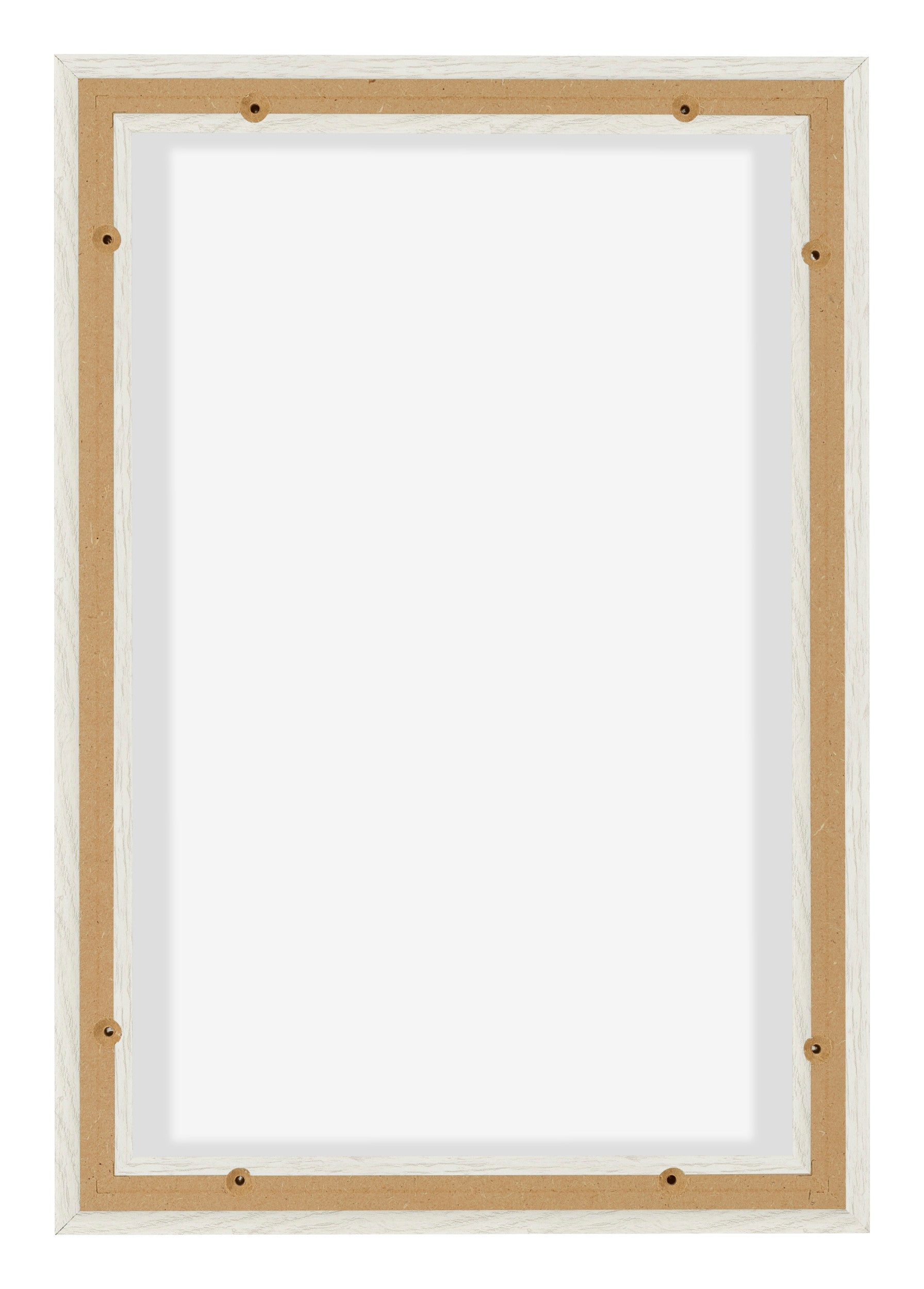 Lyon MDF Canvas Floater Frame 2 3 White Wash Back | Yourdecoration.com