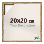 Lyon MDF Canvas Floater Frame 20x20cm Gold Antique Front Size | Yourdecoration.com