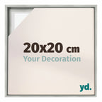 Lyon MDF Canvas Floater Frame 20x20cm Silver Matte Front Size | Yourdecoration.com
