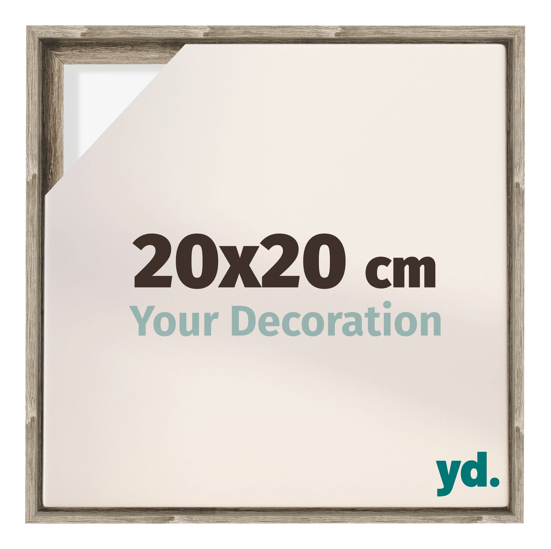 Lyon MDF Canvas Floater Frame 20x20cm Sonoma Oak Voorzijde Maat | Yourdecoration.com