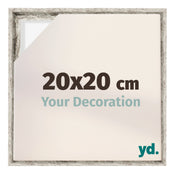 Lyon MDF Canvas Floater Frame 20x20cm White Vintage Voorzijde Maat | Yourdecoration.com