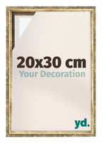 Lyon MDF Canvas Floater Frame 20x30cm Gold Antique Front Size | Yourdecoration.com