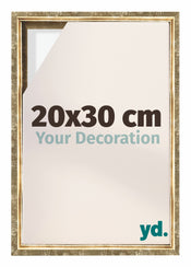 Lyon MDF Canvas Floater Frame 20x30cm Gold Antique Front Size | Yourdecoration.com