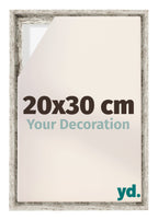 Lyon MDF Canvas Floater Frame 20x30cm White Vintage Voorzijde Maat | Yourdecoration.com