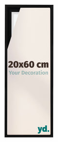 Lyon MDF Canvas Floater Frame 20x60cm Black Matte Front Size | Yourdecoration.com