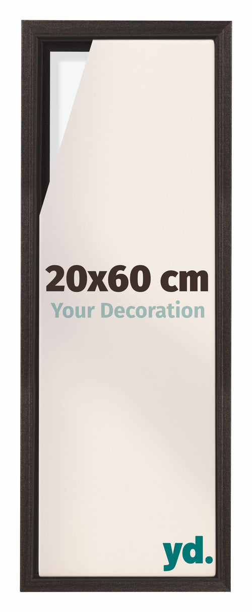 Lyon MDF Canvas Floater Frame 20x60cm Oak Dark Front Size | Yourdecoration.com