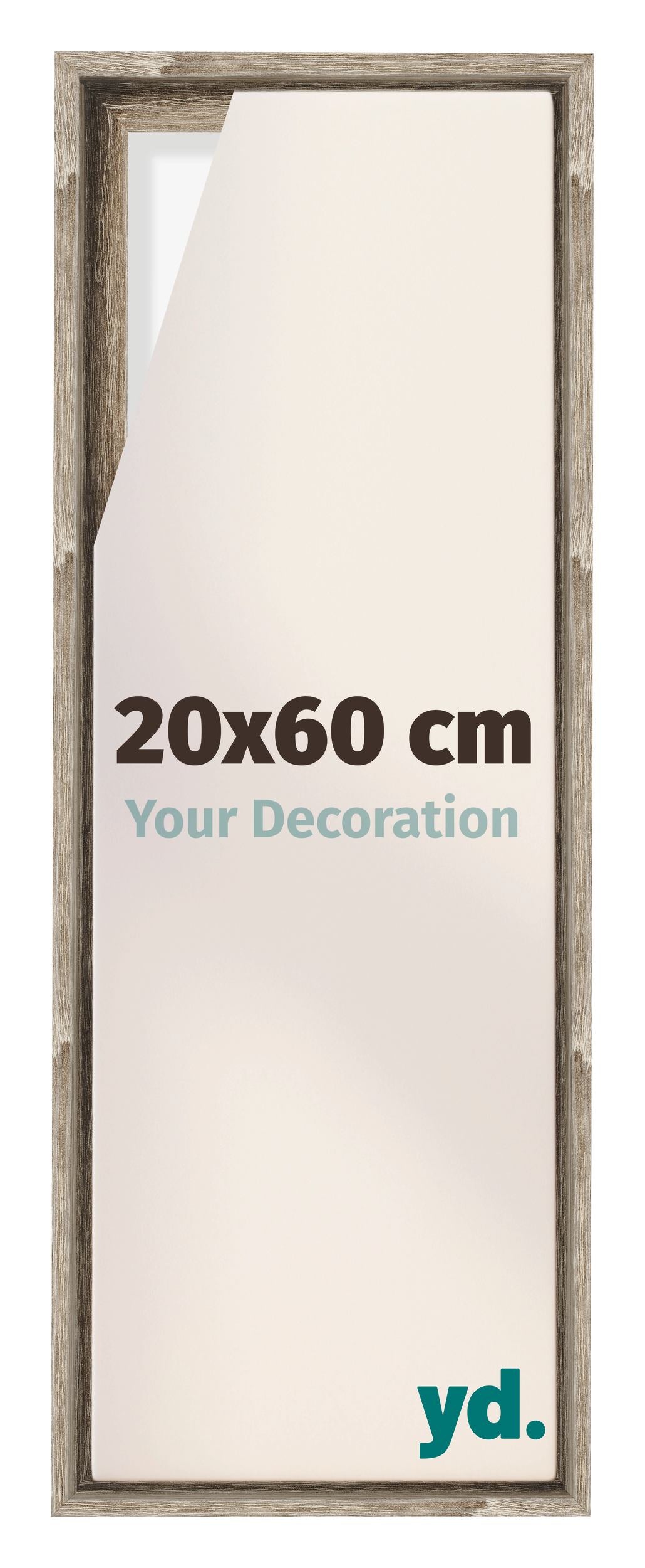 Lyon MDF Canvas Floater Frame 20x60cm Sonoma Oak Voorzijde Maat | Yourdecoration.com