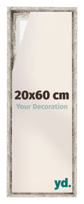 Lyon MDF Canvas Floater Frame 20x60cm White Vintage Voorzijde Maat | Yourdecoration.com