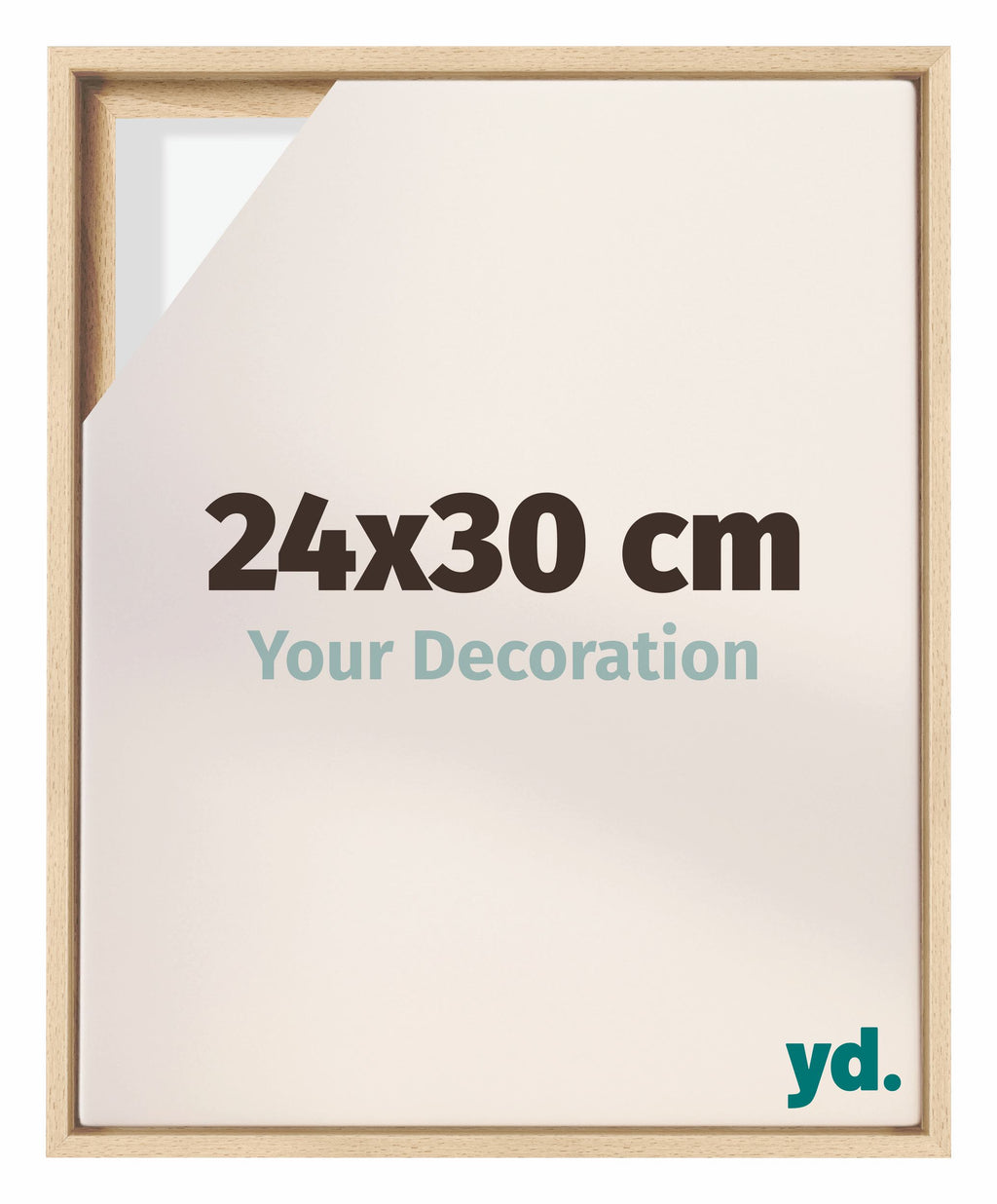 Lyon MDF Canvas Floater Frame 24x30cm Beech Front Size | Yourdecoration.com
