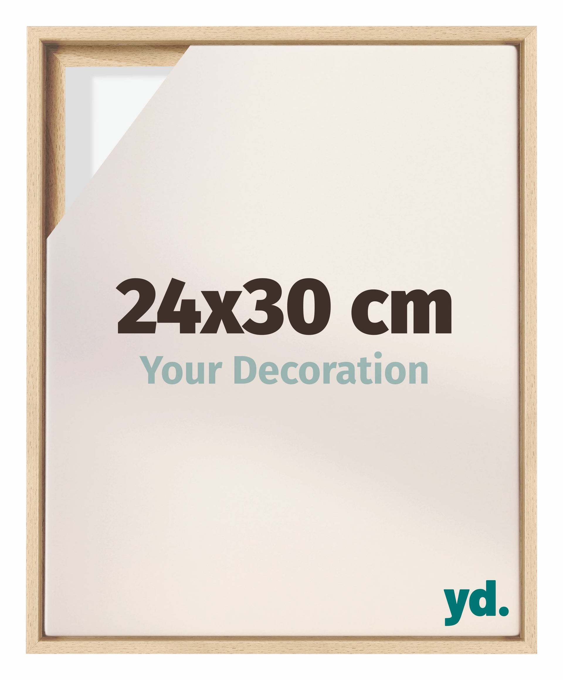 Lyon MDF Canvas Floater Frame 24x30cm Beech Front Size | Yourdecoration.com