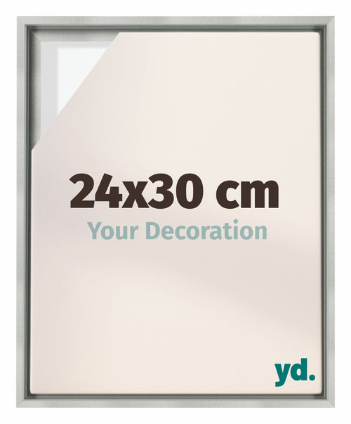 Lyon MDF Canvas Floater Frame 24x30cm Silver Matte Front Size | Yourdecoration.com