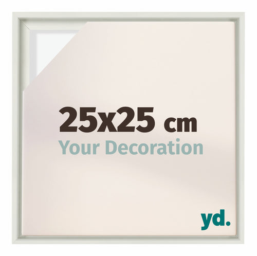 Lyon MDF Canvas Floater Frame 25x25cm White Matte Front Size | Yourdecoration.com
