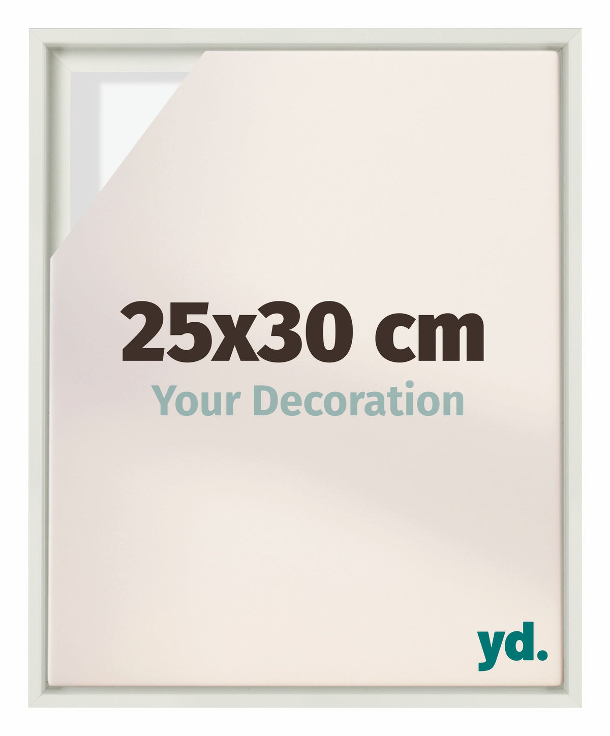 Lyon MDF Canvas Floater Frame 25x30cm White Matte Front Size | Yourdecoration.com