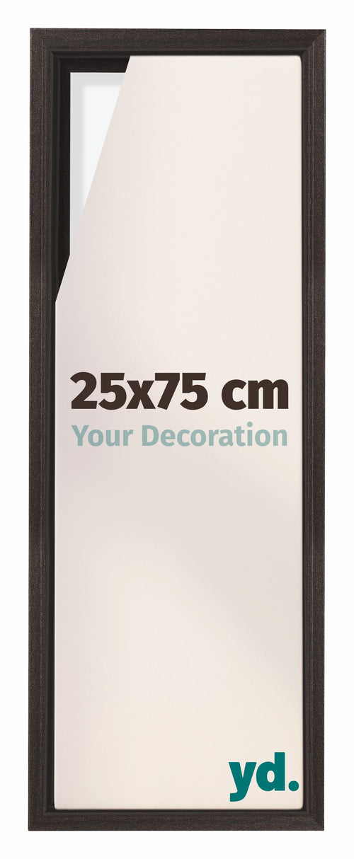 Lyon MDF Canvas Floater Frame 25x75cm Oak Dark Front Size | Yourdecoration.com